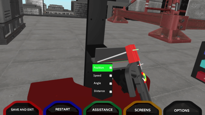 Welding Simulator Help Screen