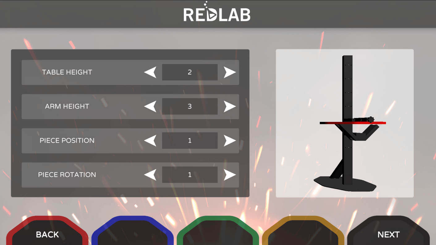 Welding Simulator Part Selection